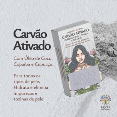 Imagem de Sabonete vegetal carvão ativado - ERVAS DE GAYA