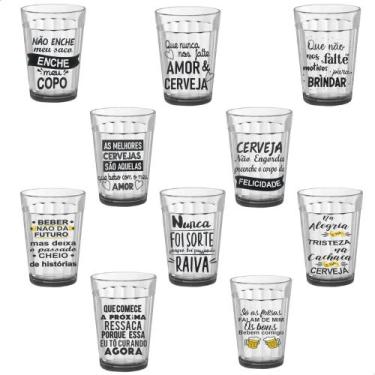 Imagem de Conjuto kit 10 Copos Americano Personalizado 190 ml de Vidro para Bare
