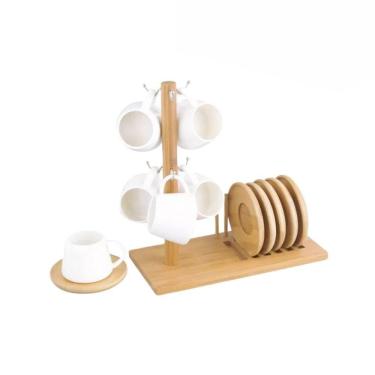 Imagem de Conjunto Para Café Com Suporte Em Cerâmica Oásis Com 13 Peças Haüskraft