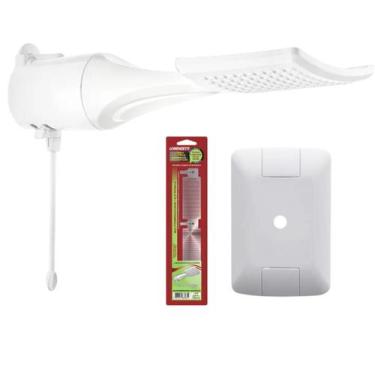 Imagem de Kit Chuveiro Eletrônico Loren Shower Lorenzetti 220v ou 127v, Branco, 
