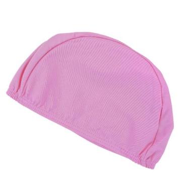 Imagem de Touca Natação Infantil Proteção UV Lisa Rosa Everly, U