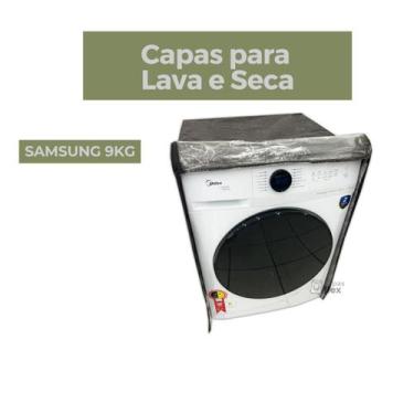 Imagem de Capa lava e seca samsung 9kg transparente flex - Capas Flex, MARROM