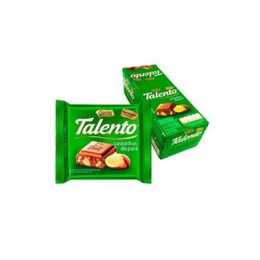 Imagem de Chocolate Talento Castanhas-do-Pará com 15 unidades de 25g cada Garoto