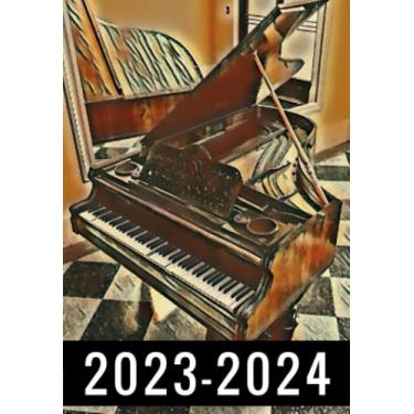 Imagem de Piano 2-Year 2023-2024 Pocket Planner: Monthly Calendar & Agenda Organizer, Monthly Appointment Book, Jan 2023 Dec 2024 Personal Time Management, ... your next 2 years, Gifts For Piano lovers.