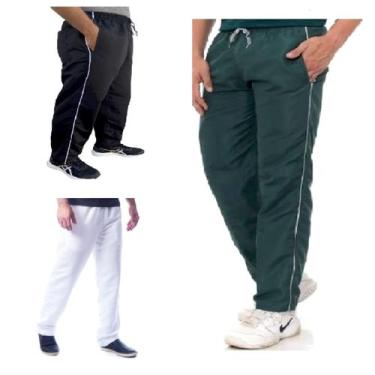 Imagem de Kit 3 Calças Masculina Fitness Em Tactel Com 03 Bolsos - C&C, Preto, B