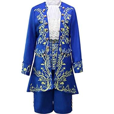 Imagem de Conjunto completo de fantasia masculina para cosplay de príncipe, Fantasias, Male M