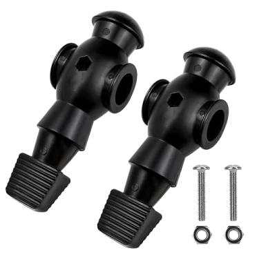 Imagem de Conjunto masculino de pebolim com 2 peças, peças de reposição de plástico para mesa de futebol (preto, 2 porcas hexagonais incluídas)