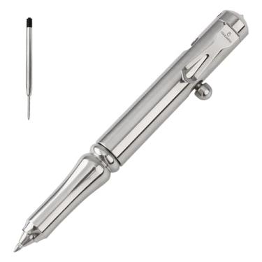 Imagem de Cool Hand Caneta Bolt Action de 13 cm com clipe e disjuntor de vidro, refil de tinta esferográfica, acabamento acetinado