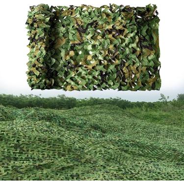 Imagem de 1.5m 2m 300cm 4m 5m 6m 7m 8m 10m Rede de camuflagem para exterior, Rede de camuflagem do exército, Decoração com tema de selva, Malha reforçada, Uma cor, 3x11m