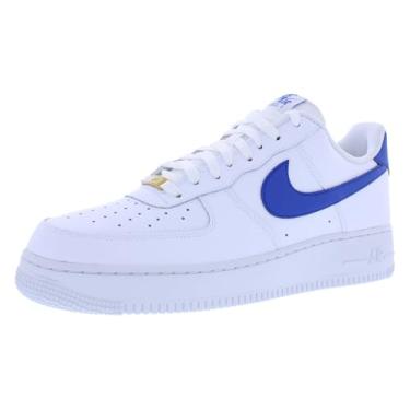 Imagem de Nike Tênis de basquete masculino Air Force 1 '07 An20, Branco/jogo royal-branco, 14