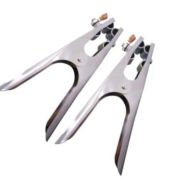 Imagem de Kit 2 Garra Negativa 500a Solda Aterramento Estampada Jacaré