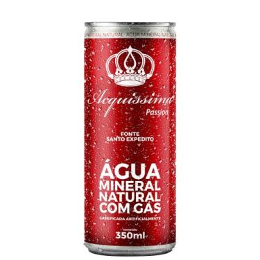 Imagem de Água mineral acquíssima lata 350 ml 12 unidades COM GÁS - Acquissima