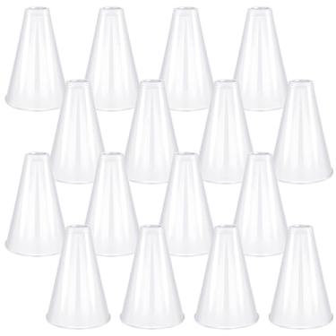 Imagem de 16 peças megafone de torcida para festa branco DIY acessório de festa de plástico para atividades escolares ao ar livre lembrancinhas de festa esportes jogo de jogo (16, branco)