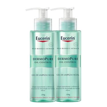 Imagem de Kit 2 Eucerin Dermo Pure Oil Control Gel de Limpeza Facial 200ml