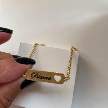 Imagem de Pulseira Infantil Personalizada com Escrita - Simonatto Joias