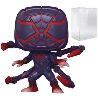 Imagem de Spider-Man POP Marvel Video Game - Miles Morales Programmable Matter Suit Funko Pop! Vinyl Figure (Bundled with Compatible Pop Box Protector Case), Multicolor, 3.75 inches