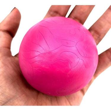 Imagem de Brinquedo Cachorro Bolinha Maciça E Lisa 60mm - BrinqPet,  Rosa