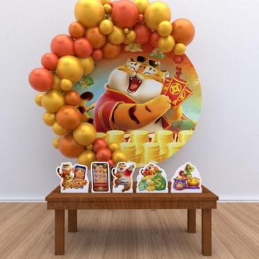 Imagem de Kit Festa Painel Redondo TIGRINHO - IMPAKTO VISUAL
