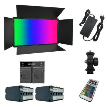 Imagem de Painel Iluminador de Led 50w Soleste U800 RGB com fonte bivol2 bateria