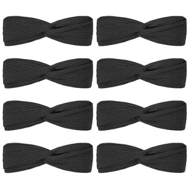 Imagem de 8PCS Cross-Tied Headband para mulheres Face Cleansing Hair Band Set Alta elasticidade Sports Sweat-Absorvente Head Tie type5