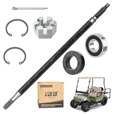Imagem de 10L0L Eixo traseiro do carrinho de golfe com kit de vedação de rolamento lado do passageiro compatível com Yamaha G16 G19 G22 1996-2008, carrinho de golfe Drive 2015-up substitui JR1-G6512-00-00