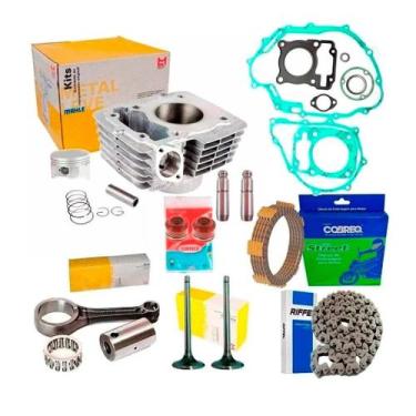 Imagem de Kit cilindro Completo Biela Juntas Honda Fan 125 2009/2017 - METAL LEV