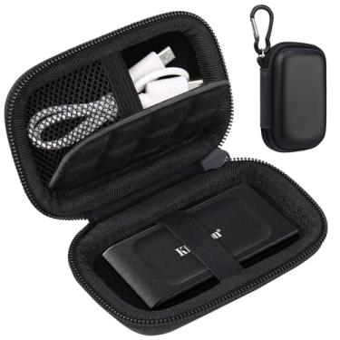 Imagem de Lacdo Maixa de Transporte Rígida para Kings ton XS1000R/XS2000/XS1000 SSD 500GB/1TB/2TB/Portátil Unidade de Estatos Sólidos Externos USB 3.2eva Saco de Armazenamento Resistente a Choces, Preto