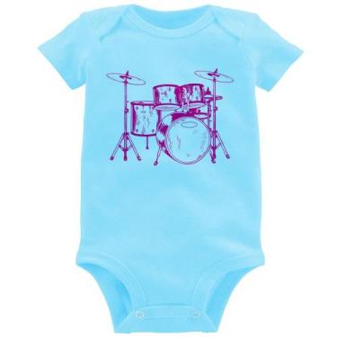Imagem de Body Bebê Bateria Música (rosa) - Foca na Moda, Azul bebê, G