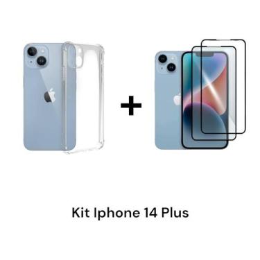Imagem de 2UN Películas 3D De Vidro + 1UN Capa Capinha Transparente Para Iphone 