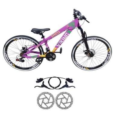 Imagem de Bicicleta Aro 26 Aluminio 21 Velocidade Vikingx Tuff 25 Freio Disco Hi