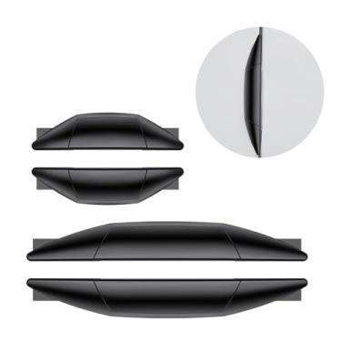 Imagem de Jitrendo Protetor de borda lateral de porta automática, 4 peças de tira anticolisão para porta de carro, adesivo autoadesivo antiarranhões para a maioria dos caminhões de carros (preto)