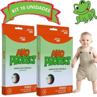 Imagem de Repelente Adesivo Eficiente Natural Original Sai Mosquito Amo Protect 
