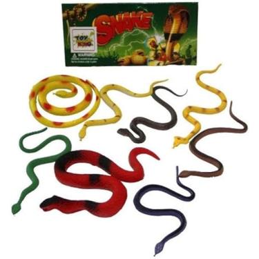 Imagem de Kit 8 Cobras de Brinquedo Plásticas Realistas e Divertidas - Ideal para Crianças e Decoração
