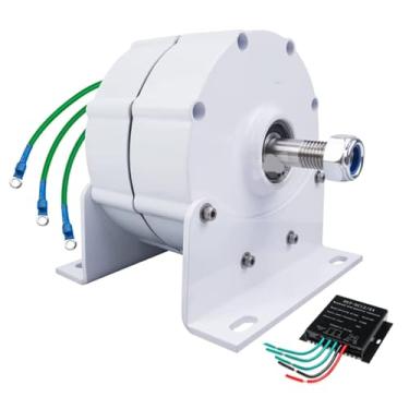 Imagem de 220V,HYZHANHONG Gerador de ímã permanente sem engrenagens de baixa velocidade 12V 24V 48V 220V 8000W AC Alternadores Uso para turbina eólica Turbina hidráulica (com base)