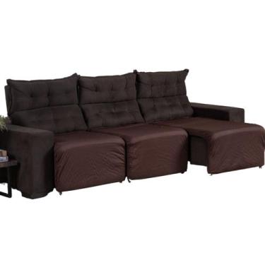 Imagem de Capa Sofá Retrátil Assento Dupla Face Impermeável 3 Lugares - Mava Enx