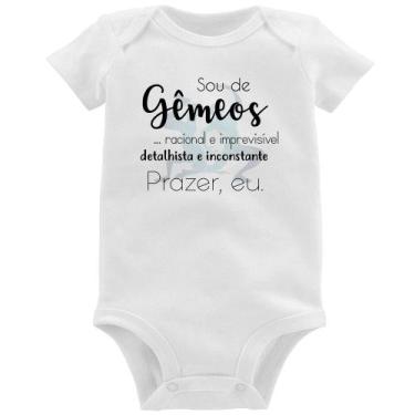 Imagem de Body Bebê Sou de Gêmeos - Foca na Moda, Branco, G