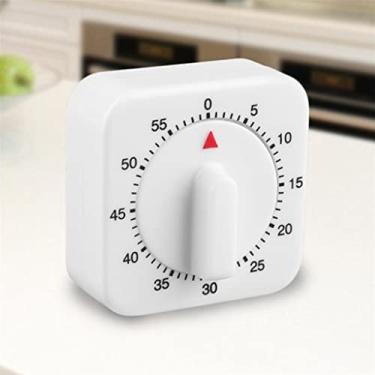 Imagem de Cronômetro de cozinha 60 minutos contagem quadrado despertador de cozinha relógio de dormir cronômetro mecânico despertador