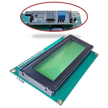 Imagem de LCD I2C 2004 Verde/Amarelo Retroiluminação para Arduino, ESP32, ESP8266, Raspberry Pi – Módulo de Display I2C de Alta Resolução