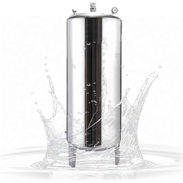 Imagem de Tanque de pressão vertical de aço inoxidável de água com kit de montagem, tanque de pressão resistente, tanque de pressão de poço para canteiro de obras/residencial e criação, 115 x 50 cm