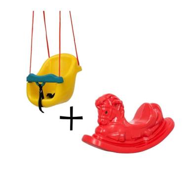 Imagem de Gangorra Cavalinho Infantil + Balanço Bebê