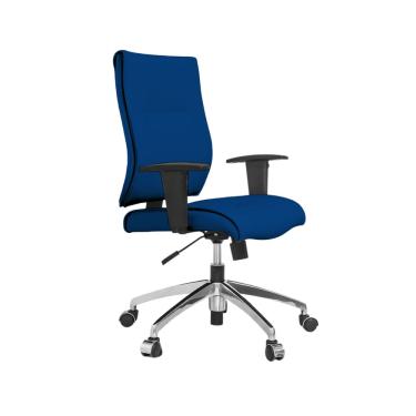 Imagem de Cadeira de Escritório Giratória Base Alumínio Diretor Infinity Star Martiflex Azul Bic