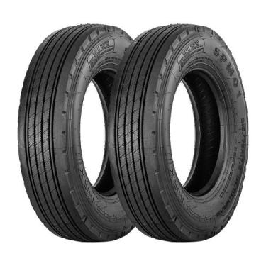 Imagem de Jogo 2 Pneus Speedmax Aro 17.5 SPM01 235/75R17.5 143/141K 18 Lonas, 2