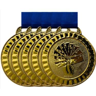 Imagem de Kit Medalhas 20 Unidades Esportivas Futebol Honra 4,5cm Ouro Modelos: baralho