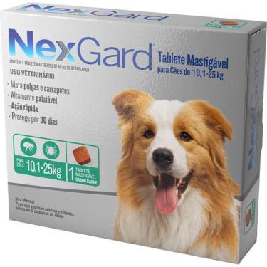 Imagem de Nexgard Antipulgas E Carrapatos Para Cães De 10 A 25kg C/1 Comprimido