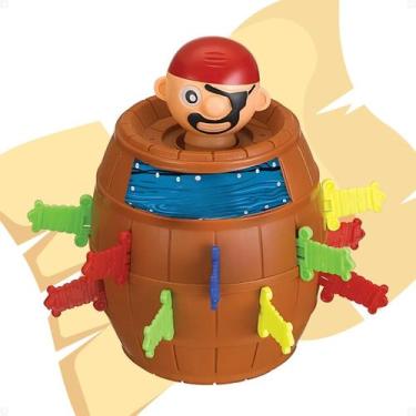 Imagem de Jogo Infantil Barril Pula Pirata  Brinquedo Divertido e Educativo com 