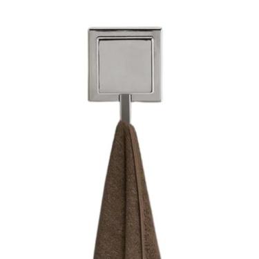 Imagem de Gancho Parede Adesivo Multiuso Porta Toalhas Roupas Prateado Cozinha Q
