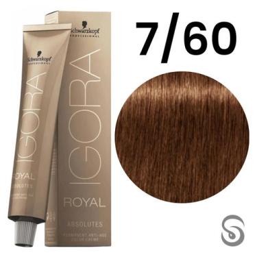 Imagem de Schwarzkopf Igora Absolutes Coloração 7/60 Louro Médio Marrom Natural 
