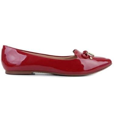 Imagem de Sapatilha Feminina Sua Cia Verniz Vermelha - 8302-Feminino