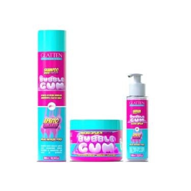 Imagem de Glatten Bubble Gum Shampoo e Máscara e Sérum