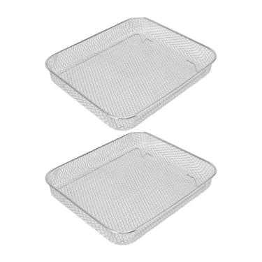 Imagem de Substituição de Cesta de Fritadeiras de Ar de 2 Pacote, Bandeja de Cesto de Fritadeira Fit for Bravo XL Fryer, Toaster Best Basket Acessórios para Frito Francês, Lava -louças